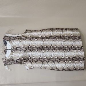 Snakeskin Faux Leather Dress